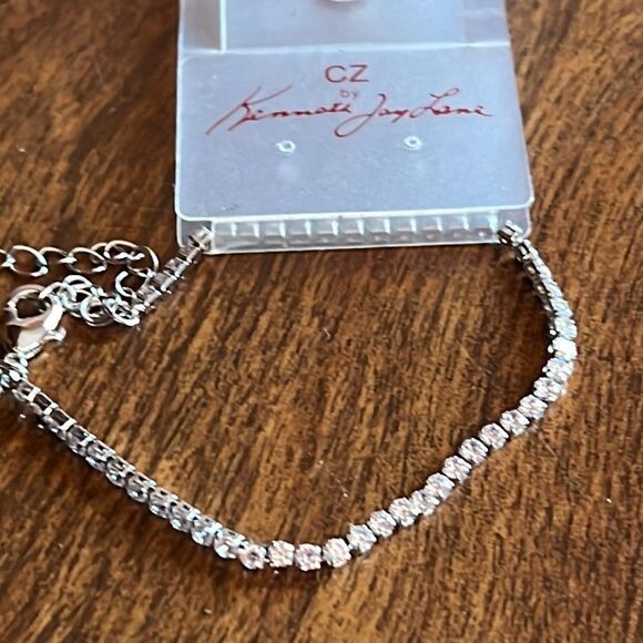 CZ by Kenneth Jay Lane Adjustable Sparkling Bracelet or Anklet - New with Tags - Picture 4 of 12